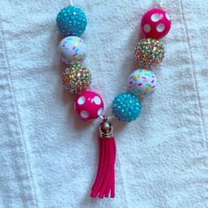 Sprinkles Adjustable Bubblegum Necklace